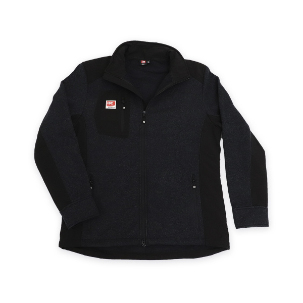 IBC Strickfleecejacke Herren, Graphit meliert_1